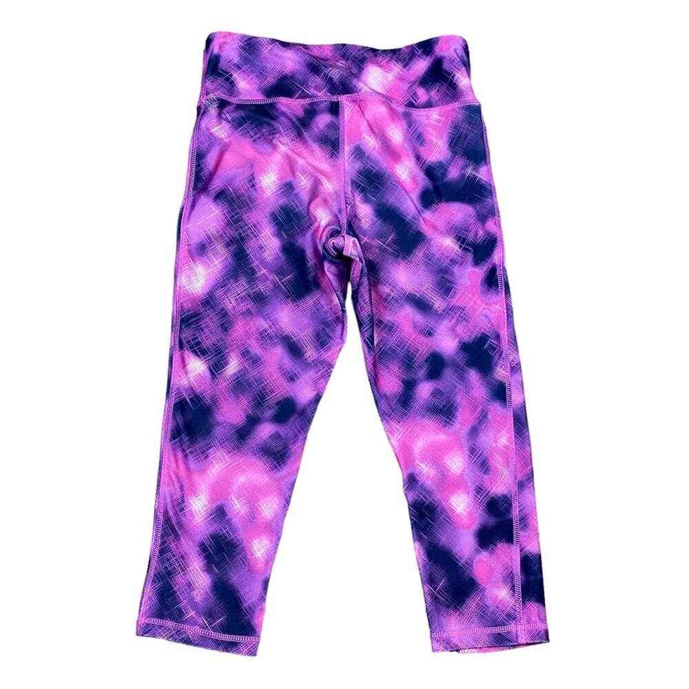 Active Cropped Leggings Pink Black Size S - Picture 2 of 5